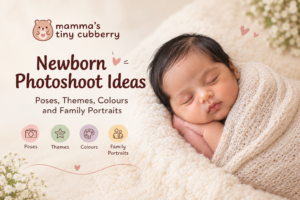 Newborn photoshoot ideas featuring baby poses, themes, colours and family portraits by Mamma's Tiny Cubberry in Habra
